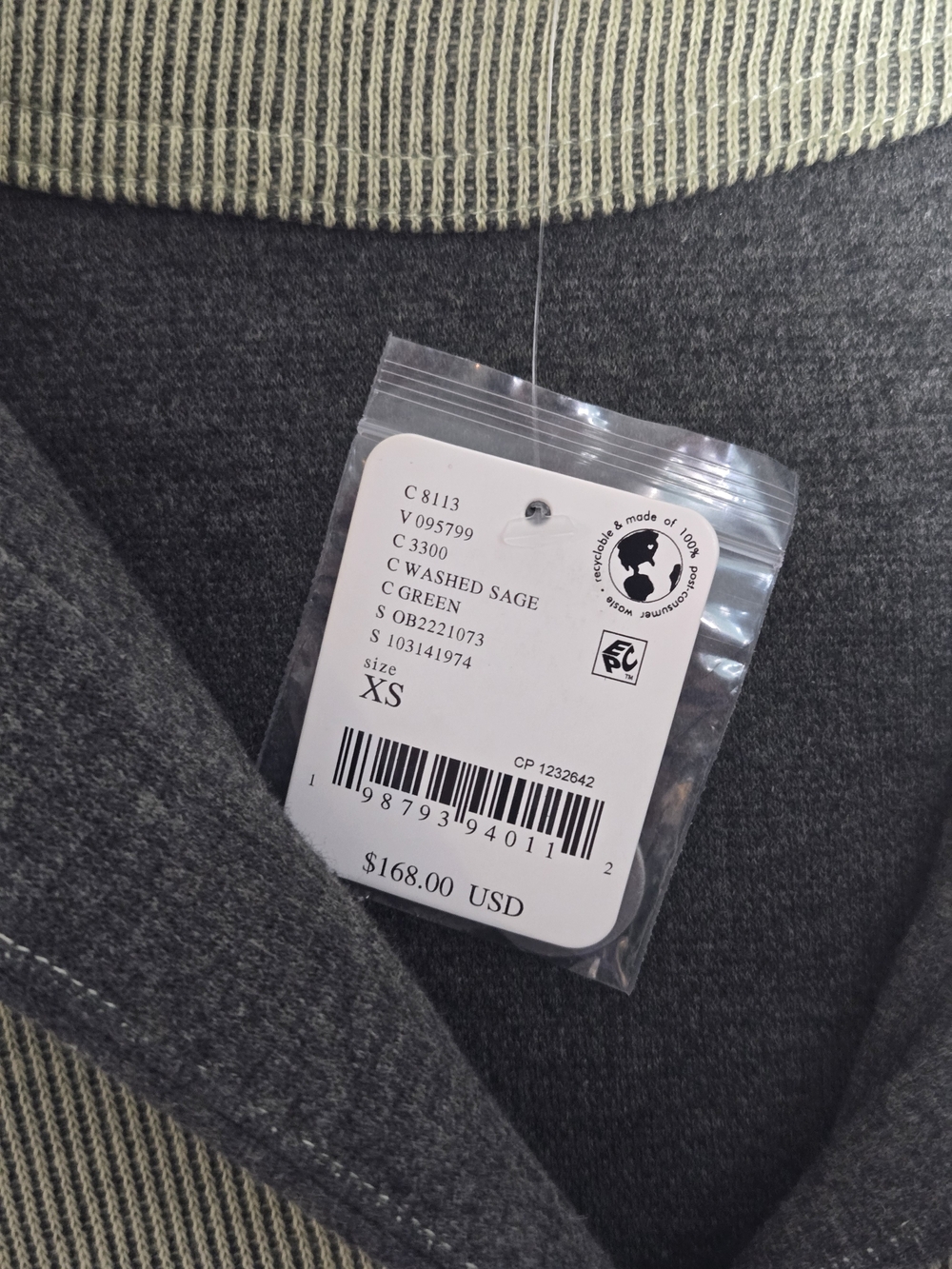 NWT Free People Tomorrows Sweatshirt Cardigan Green Ribbed Longline Jacket XS - Picture 13 of 13